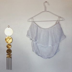 strapless gauze top